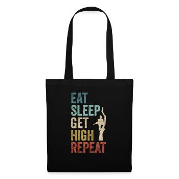Mangez dormez Se défoncez Bûcherons répétitifs - Sac en tissu - noir - Devant