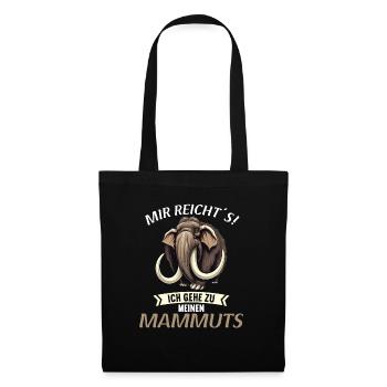 Ich mag halt einfach Mammuts Mammut - Stoffbeutel - Schwarz - Vorne