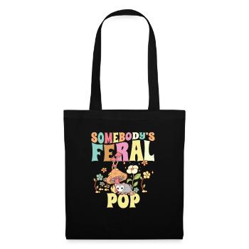 Somebody’s Feral Pop Wild Family Father Groovy - Sac en tissu - noir - Devant