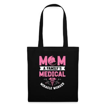 Infirmière Fête des mères Maman Infirmière - Sac en tissu - noir - Devant