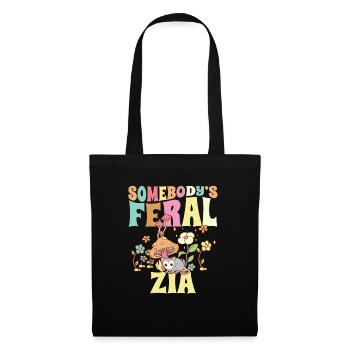 Somebody's Feral Zia Italian Aunt Wild Family - Tote Bag - black - Front
