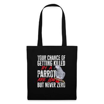 Graupapagei African Grey Parrot Papagei - Tote Bag - black - Front