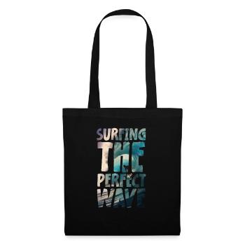 Surfing The Perfect Wave - Stoffbeutel - Schwarz - Vorne