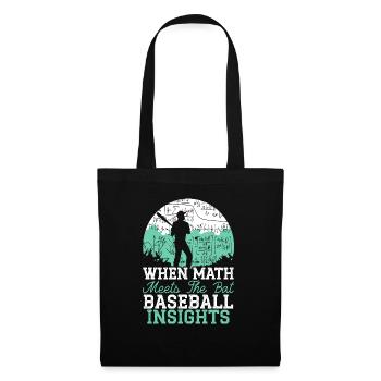 Baseball Math Lover Mathematician Baseball Player - Tote Bag - black - Front