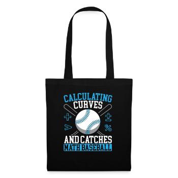 Amateur de mathématiques de baseball Mathématicien Joueur de baseball - Sac en tissu - noir - Devant