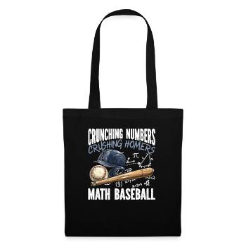 Baseball Mathe-Liebhaber Mathematiker Baseballspieler - Stoffbeutel - Schwarz - Vorne