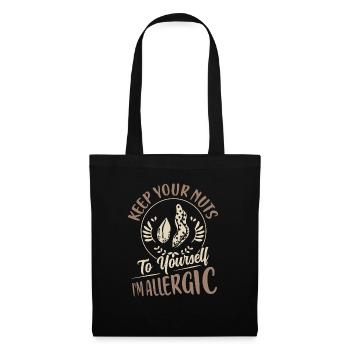 Garde tes noix pour toi Je suis allergique Allergie Aw - Sac en tissu - noir - Devant