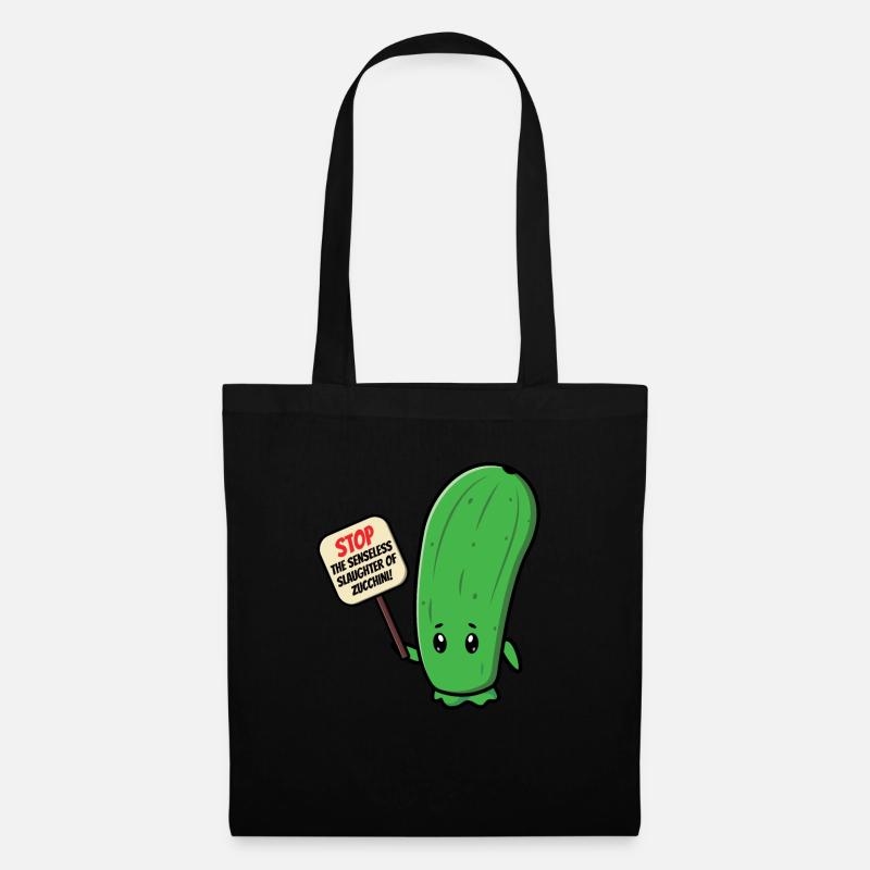 Zucchini - Stoffbeutel - Schwarz