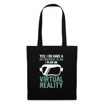Virtual Reality VR Geschenk - Stoffbeutel - Schwarz - Vorne