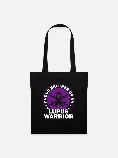 Lupus-bewusstsein Stolzer Bruder Eines - Stoffbeutel - Schwarz