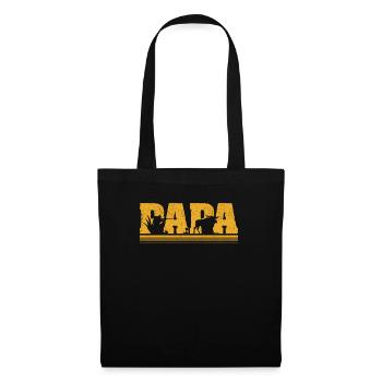 Papa Chasse au chevreuil Fête des pères Papa Amateur de plein air - Sac en tissu - noir - Devant