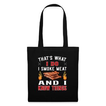 That's what I do I smoke meat - Grilling Ribs BBQ - Tote Bag - black - Front