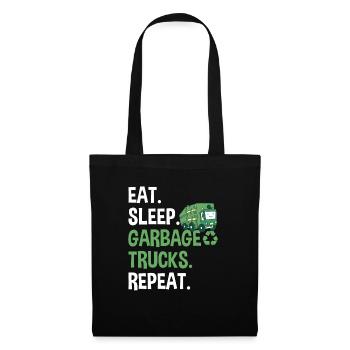 Garbage trucks, garbage day, garbage collection - Tote Bag - black - Front