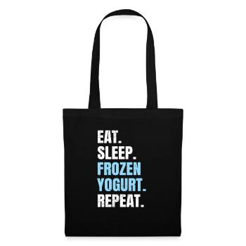 Eat Sleep Frozen Yogurt Repeat - Tote Bag - black - Front