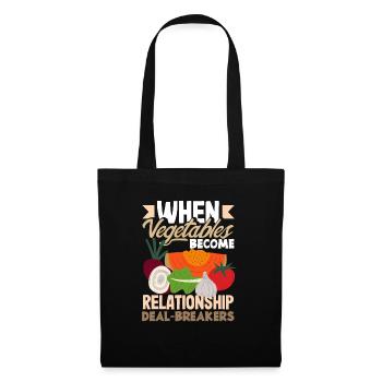 When vegetables become relationship deal-breakers - Stoffbeutel - Schwarz - Vorne