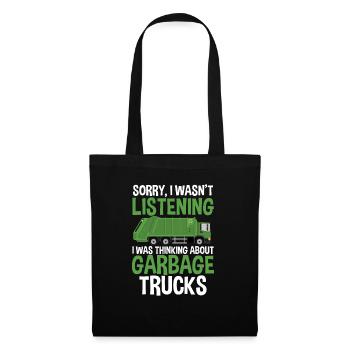 Garbage trucks, garbage day, garbage collection - Tote Bag - black - Front