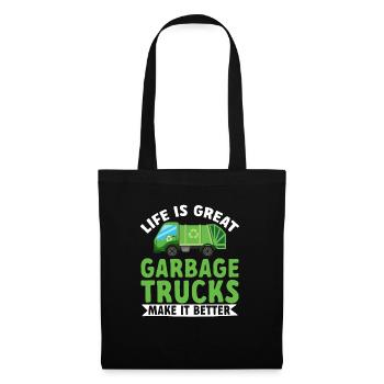 Garbage trucks, garbage day, garbage collection - Tote Bag - black - Front