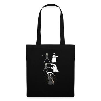 Mort fantôme squelette - Sac en tissu - noir - Devant