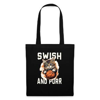 Basketball Cat Basketball Player I Love Basketball - Tote Bag - black - Front