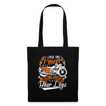 Drôle de moto hommes motard motard - Sac en tissu - noir - Devant