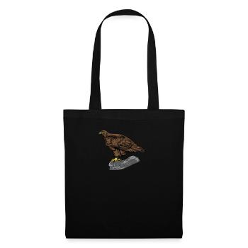 Steinadler I Goldadler Greifvogel Motiv für - Stoffbeutel - Schwarz - Vorne