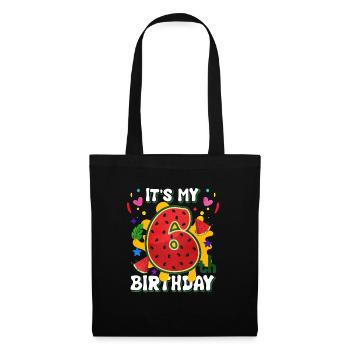 6th Birthday Watermelon Summer Gift - Tote Bag - black - Front