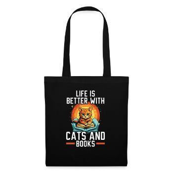 Book Lover Bookworm Reading Bibliothaire Education - Sac en tissu - noir - Devant