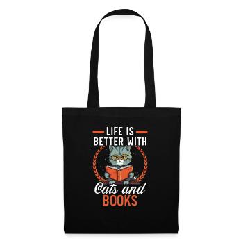 Book Lover Bookworm Reading Bibliothaire Education - Sac en tissu - noir - Devant