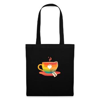 LGBTQIA+ LGBTQ LGBT Gay Pride LGBTea - Stoffbeutel - Schwarz - Vorne