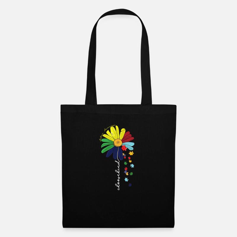Wählen Sie Kind Autismus Bewusstsein Sonnenblume Mama - Stoffbeutel - Schwarz