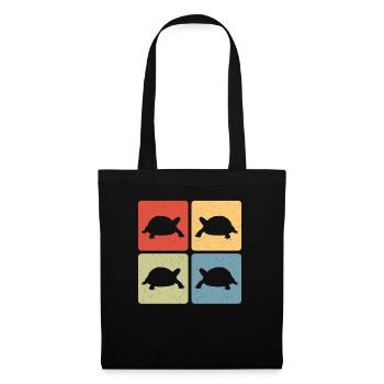 Reptile Retro Turtle Vintage Tortoise - Tote Bag - black - Front