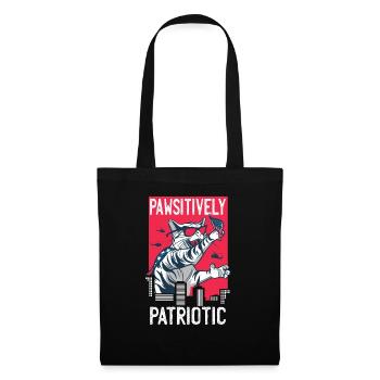 Pawsitively Patriotic Cat 4th of July - Tote Bag - black - Front