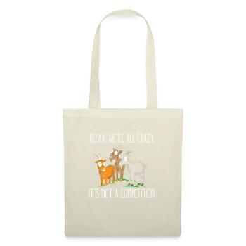 Kawaii Goat Relax We're All Crazy It's Not A - Stoffbeutel - Natur - Vorne