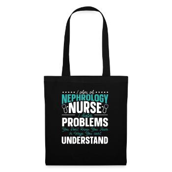 Néphrologie Infirmière Emploi médical Médecine Soins infirmiers - Sac en tissu - noir - Devant