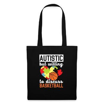 Autisme Basketball Autism Warrior Basketteur - Sac en tissu - noir - Devant