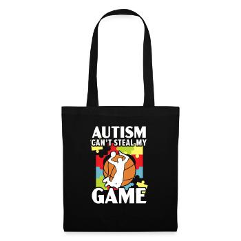 Autisme Basketball Autism Warrior Basketteur - Sac en tissu - noir - Devant