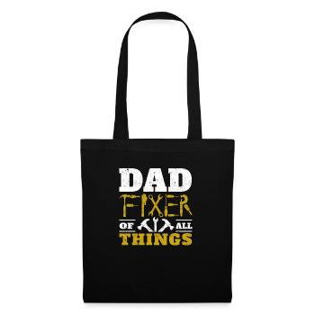 Papa Fixateur de toutes choses Outils drôles Blagues de papa - Sac en tissu - noir - Devant