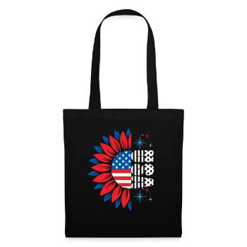 Berger allemand noir 4 juillet amoureux des chiens - Sac en tissu - noir - Devant