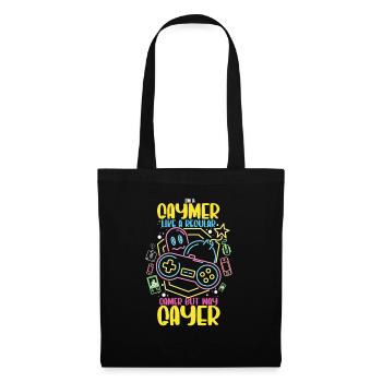 Gaymer humoristique comme un joueur régulier Sarcastique - Sac en tissu - noir - Devant