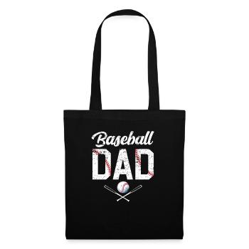 Baseball-Vater Alles Gute zum Vatertag von Ehefrau Tochter - Stoffbeutel - Schwarz - Vorne