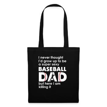 Ein super sexy Baseball-Vater, aber hier bin ich lustig - Stoffbeutel - Schwarz - Vorne
