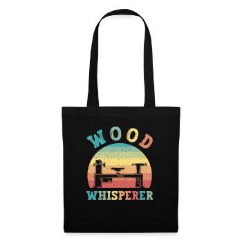 Turning Wood Lathe Lathe - Tote Bag - black - Front