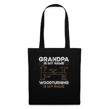 Woodturning Woodturning Wood Lathe Lathe - Tote Bag - black - Front