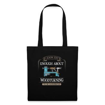 Turning Wood Lathe Lathe - Tote Bag - black - Front