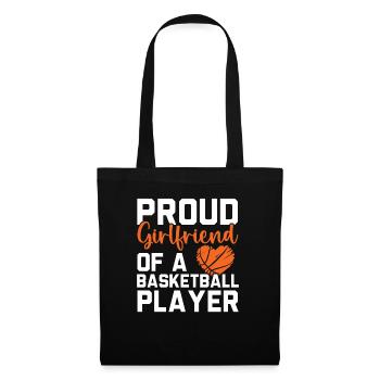 Basketball Girlfriend Love Couple Relationship - Sac en tissu - noir - Devant