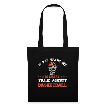 Basketball Spruch Motiv I Basketballer - Stoffbeutel - Schwarz - Vorne