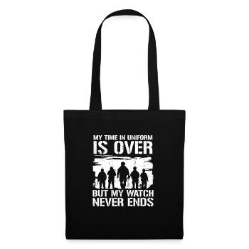 Pensioner Pension My Time In Uniform Is Over - Tote Bag - black - Front