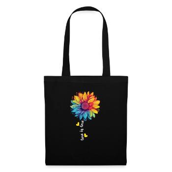Rainbow Sunflower LGBT Community Pride Transgenre - Sac en tissu - noir - Devant