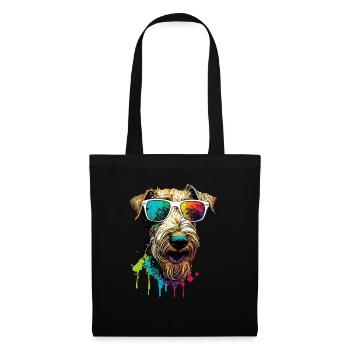 Cool Airedale Welsh Terrier with Sunglasses - Tote Bag - black - Front