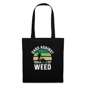 Dads Against Weed Lawnmower Dad Funny Gardening - Stoffbeutel - Schwarz - Vorne